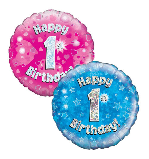 Happy 1st birthday 18-inch helium balloon