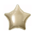 Gold star-shaped balloon on a white background