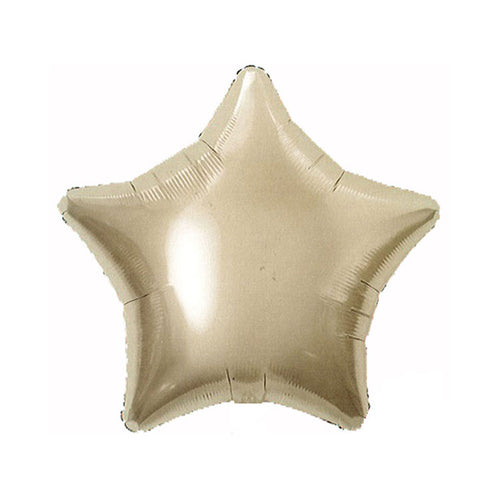 Gold star-shaped balloon on a white background