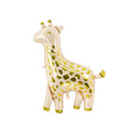 Giraffe-shaped balloon on a white background