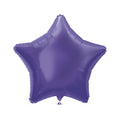Purple star-shaped balloon on a white background