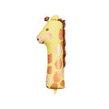 Giraffe-shaped balloon on a white background