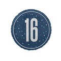 Glitz blue or pink 16th birthday 18-inch helium balloon