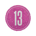 Glitz pink and blue 13th birthday 18-inch helium balloon