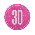 Glitz pink 30th birthday 18-inch helium balloon