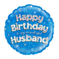 Happy Birthday Husband 18-inch helium balloon