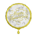 Happy anniversary silver and gold 18-inch helium balloon