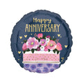 Happy anniversary 18-inch helium balloon with roses
