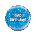 Happy Birthday 18-inch blue helium balloon