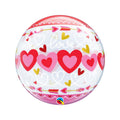 Love connected heart 22-inch helium bubble balloon