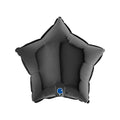 Metallic black star-shaped balloon