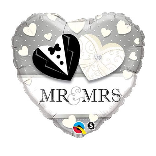 Mr & Mrs 18-inch helium balloon