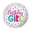 Party confetti birthday girl 18-inch helium balloon