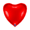 Red heart 31-inch helium balloon - pre-filled