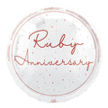 Ruby wedding anniversary 18-inch helium balloon