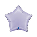 Purple star-shaped balloon on a white background