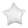 Satin finish white star balloon