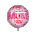 Pink balloon with 'For a Special Mum' text on a pink background