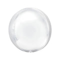White 15-inch orbz helium balloon