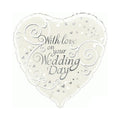 With love on your wedding day 18-inch helium balloon